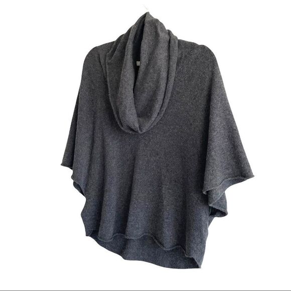 JOIE Wool Cashmere Oversized Cowl Neck Poncho Sweater Grey XS - Picture 9 of 13